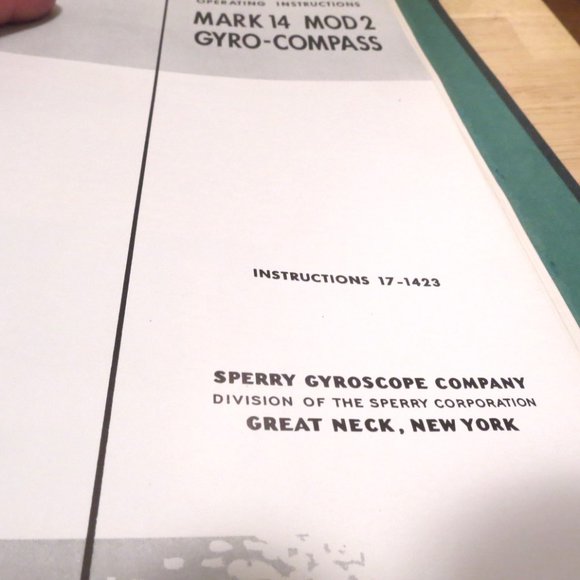 Vintage Naval Instruction Manual Sperry Gyro-Compass Mark XIV Mod II USA - Picture 6 of 12